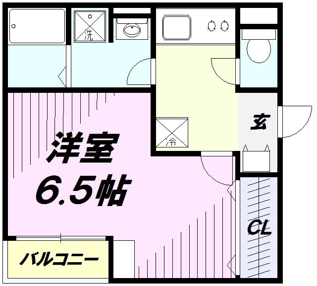LEIMEI UNIVERSES所沢(1K/3階)の間取り写真