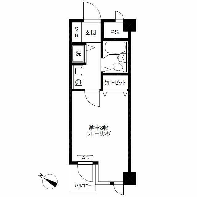 PRESTIGE GAKUGEIDAI(1K/2階)の間取り写真