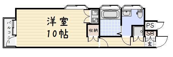 オリエンタル江南町(ワンルーム/9階)の間取り写真