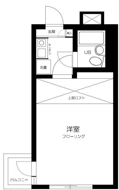 ライブコア赤羽(1K/2階)の間取り写真