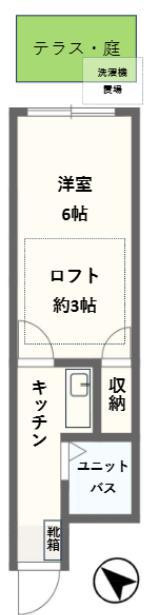 レジデンスKAISEI(1K/1階)の間取り写真