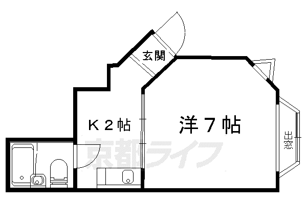 ブルーヴィラ大成I(1K/1階)の間取り写真