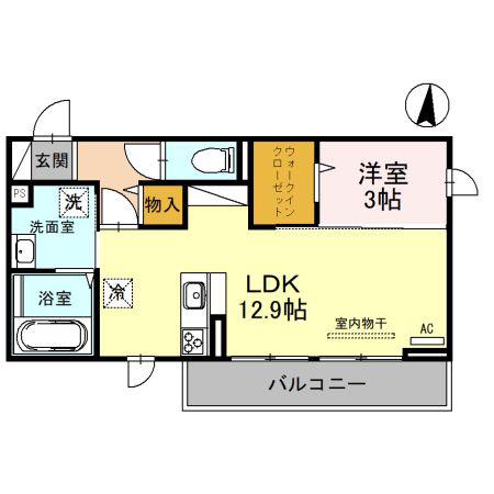 SKY・MIT平成(1LDK/2階)の間取り写真