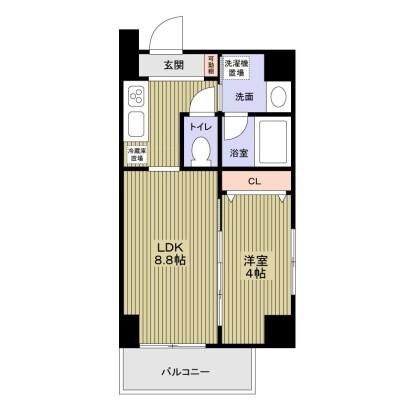 ヴェルレジデンス天満(1LDK/8階)の間取り写真