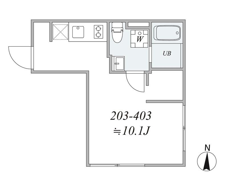 TRIAS238(1K/3階)の間取り写真