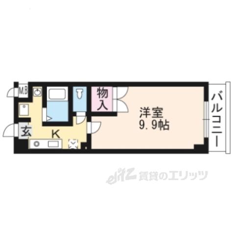 アートプラザ・ユー(1K/2階)の間取り写真