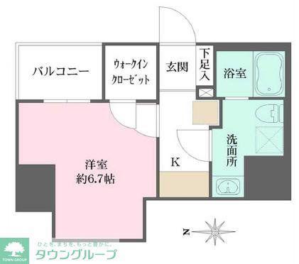 コスモリード亀戸(1K/8階)の間取り写真