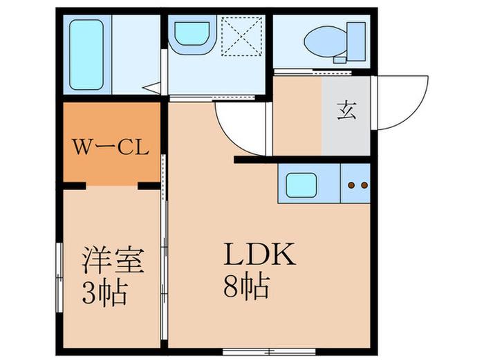 MASHERIE R 苅田(1LDK/2階)の間取り写真