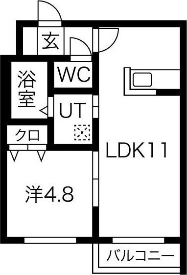 MTガーデンノース(1LDK/3階)の間取り写真