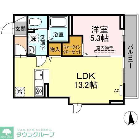 エクセリア西小岩(1LDK/3階)の間取り写真