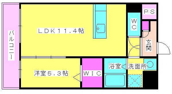 クレメンティア(1LDK/5階)の間取り写真