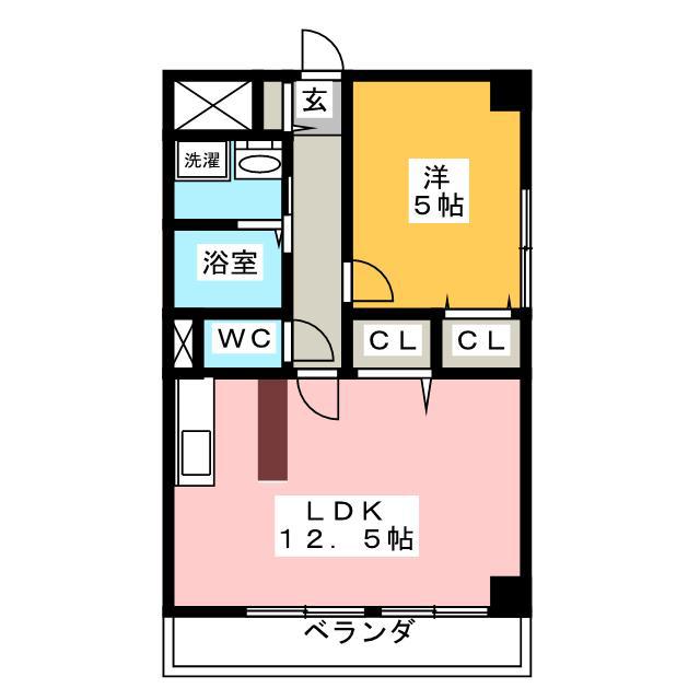 ドミル仲町台(1LDK/2階)の間取り写真