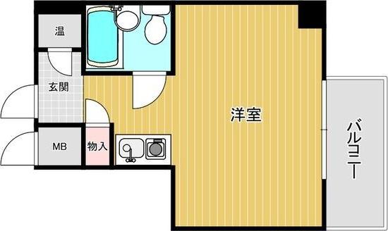メゾンドゥレイナI(ワンルーム/2階)の間取り写真