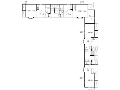 ストークハイツ(1DK/2階)の間取り写真