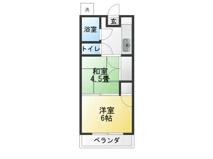 第3五光ハイツ(2K/2階)の間取り写真