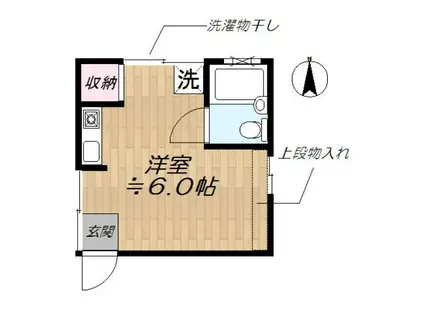 コーポHANAYOSHI(ワンルーム/2階)の間取り写真