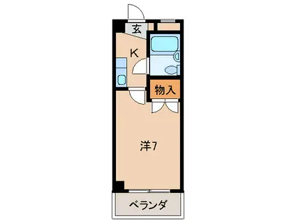 アビレス中松江(1K/5階)の間取り写真
