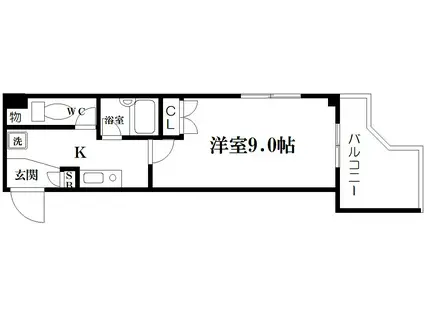 コレクション桜ノ宮II(1K/5階)の間取り写真