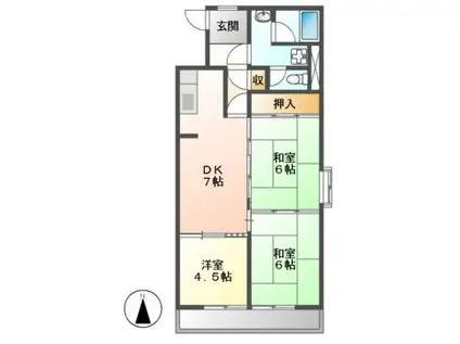 新栄第7ロイヤルマンション(3DK/4階)の間取り写真