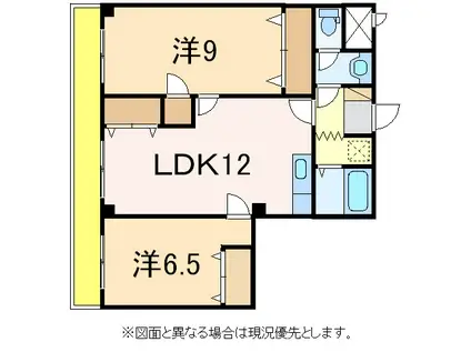千歳パークマンション(2LDK/3階)の間取り写真