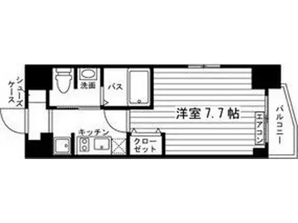 ARTIS仙台花京院(1K/10階)の間取り写真
