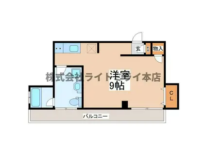 コーポ平澤(ワンルーム/2階)の間取り写真