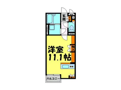 レオネクストディアグレイス宝塚(ワンルーム/1階)の間取り写真