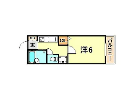パルス神戸(1K/1階)の間取り写真