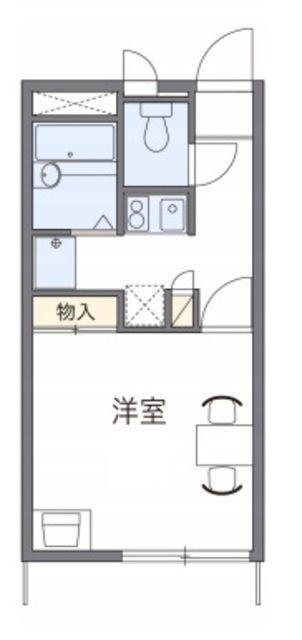 レオパレス原山(1K/1階)の間取り写真