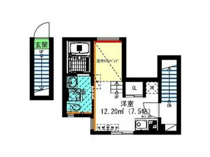 BLANC DE BLANCS(ワンルーム/2階)の間取り写真