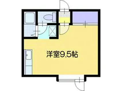 ベルノール文京台(ワンルーム/2階)の間取り写真