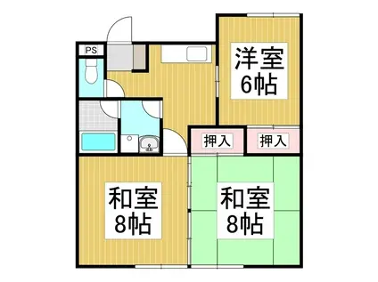 コーポN(3K/1階)の間取り写真