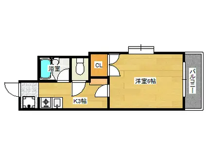 AMALFI90(1K/3階)の間取り写真