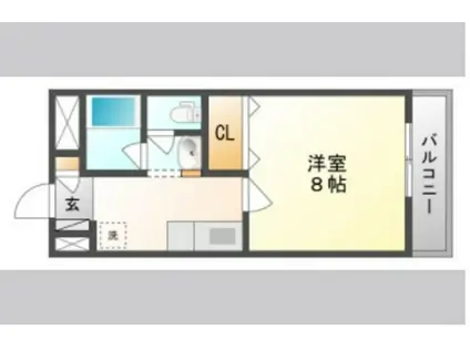 アルペジオ富町(1K/3階)の間取り写真