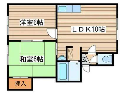 ノースシャトー20(2LDK/1階)の間取り写真