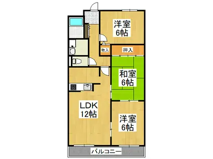 ブエナビスタ和泉中央(3LDK/5階)の間取り写真
