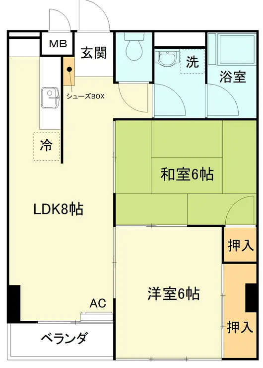 コーポフジ 5階階 間取り