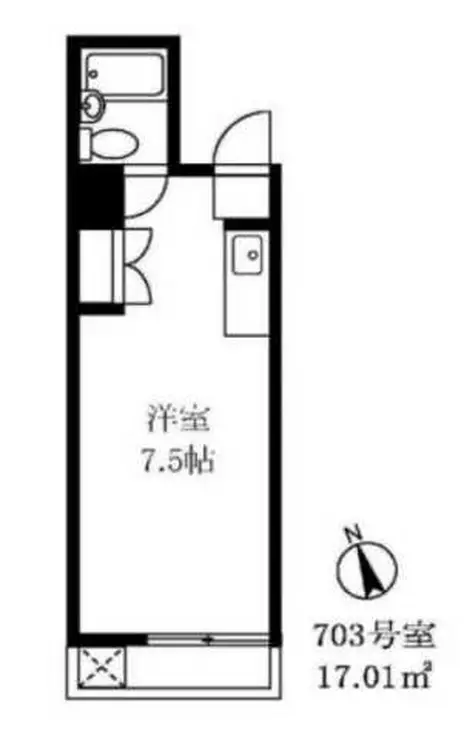 マンションメナハウス 7階階 間取り