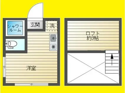 フェリスクラリティ(ワンルーム/1階)の間取り写真