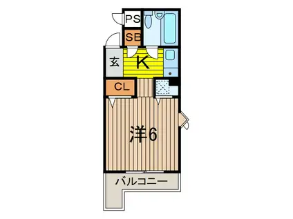 ジョイフル蕨(ワンルーム/5階)の間取り写真