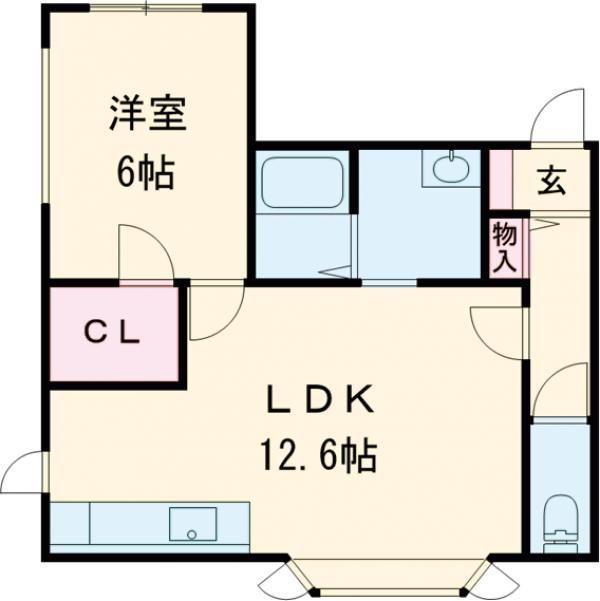 IMKハウス(1LDK/1階)の間取り写真