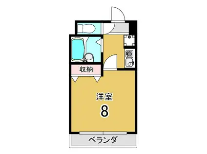 プチ・シェトワ(1K/4階)の間取り写真