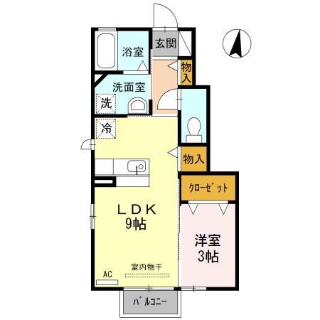 セジュール藤木(1LDK/1階)の間取り写真