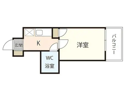 ダイアパレス比治山パークサイド(1K/7階)の間取り写真