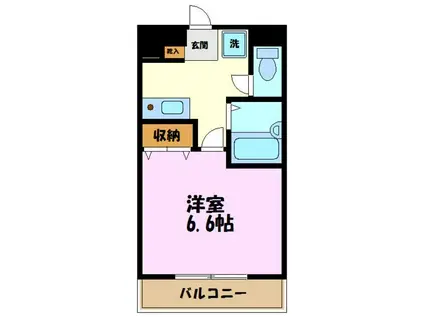 アスタリスク日吉(1K/1階)の間取り写真