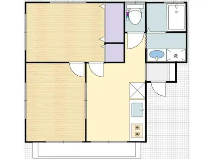 SELVA(2DK/2階)の間取り写真