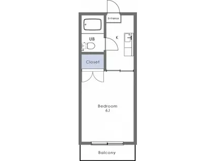 あるゾウパレス松本町(1K/2階)の間取り写真