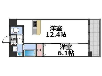 プレジオ永和ASIAN(1LDK/6階)の間取り写真