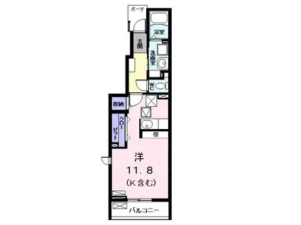 シャルマンキヨミ(ワンルーム/1階)の間取り写真