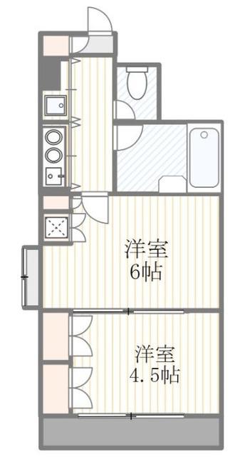 BERTH(2K/4階)の間取り写真
